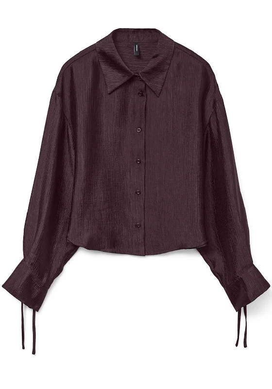 Rayon ShirtsVero Moda Raquel Textured Shirt, Wine