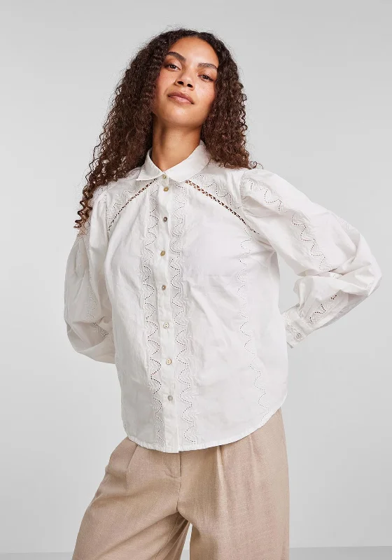 Branded ShirtsY.A.S Kenora Embroidered Cotton Shirt, Star White