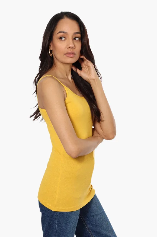 CamisoleDriftMajora Solid Basic Cami Tank Top - Yellow