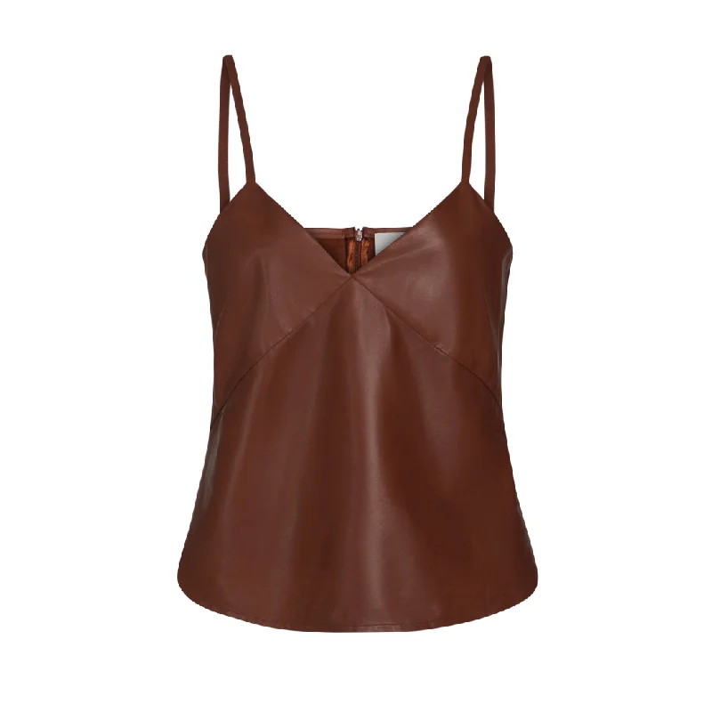 CamisoleHaloBrick Leather Campbell Cami