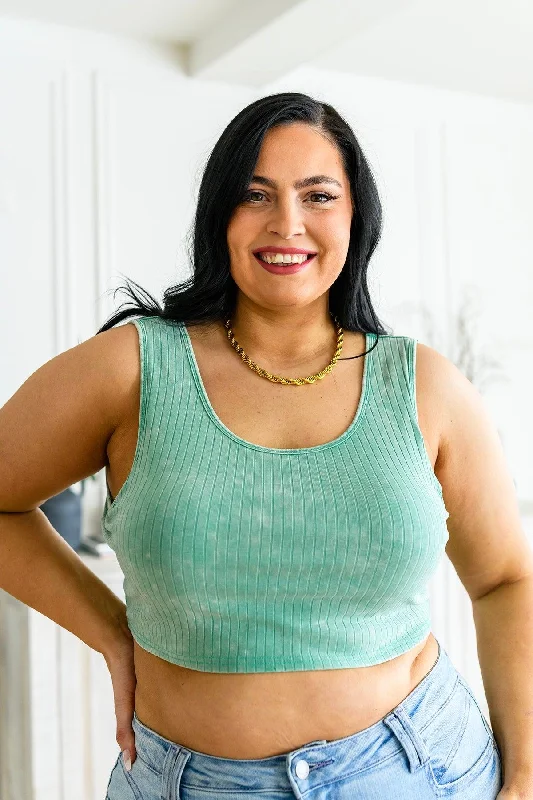 CamisoleCanyonHazel Blues® |  Get On My Level Cropped Cami in Mint