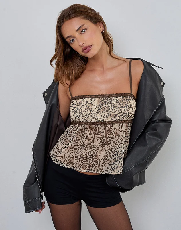 CamisoleCurrentAncika Cami Top in Wild Leopard