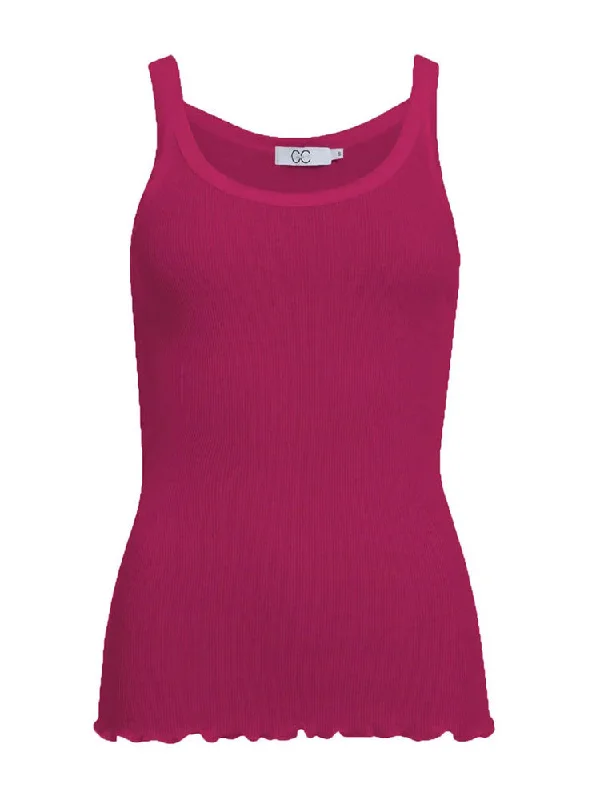 CamisoleKrakenCC Heart Poppy Silk Camisole Berry