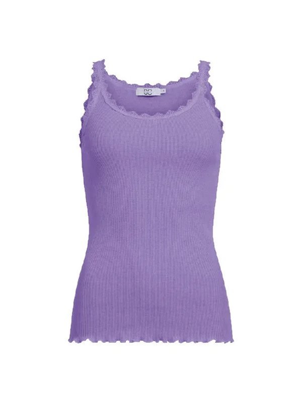 CamisoleExplorerCC Heart Poppy Silk Lace Camisole Purple