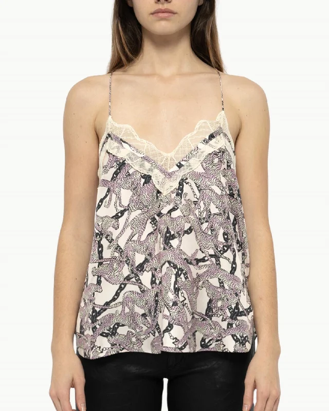 CamisoleCoralChristo Twill Wild Chaines Cami Top In Ecru