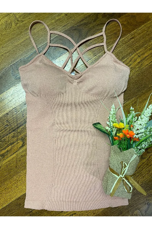 CamisoleHorizonTop Fashion Mauve Padded Cami